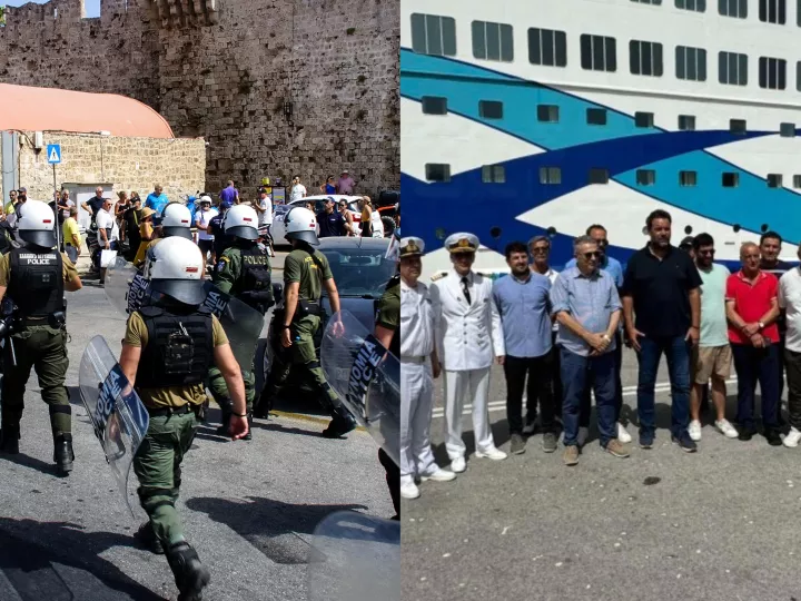 Δύο διαμετρικά αντίθετες εικόνες στη Ρόδο για τους Ισραηλινούς τουρίστες: Συγκέντρωση με συλλήψεις – Υποδοχή με γλυκά και κεράσματα