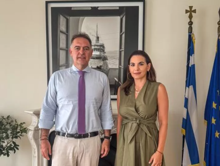 Ζητήματα του ξενοδοχειακού κλάδου στο επίκεντρο της συνάντησης της Όλγας Κεφαλογιάννη με τον πρόεδρο του ΞΕΕ	