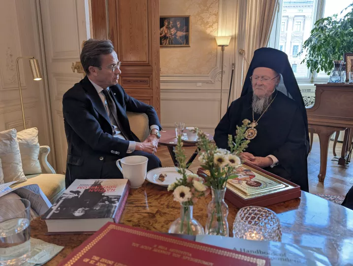 Συνάντηση του Οικουμενικού Πατριάρχη Βαρθολομαίου με τον πρωθυπουργό της Σουηδίας στη Στοκχόλμη