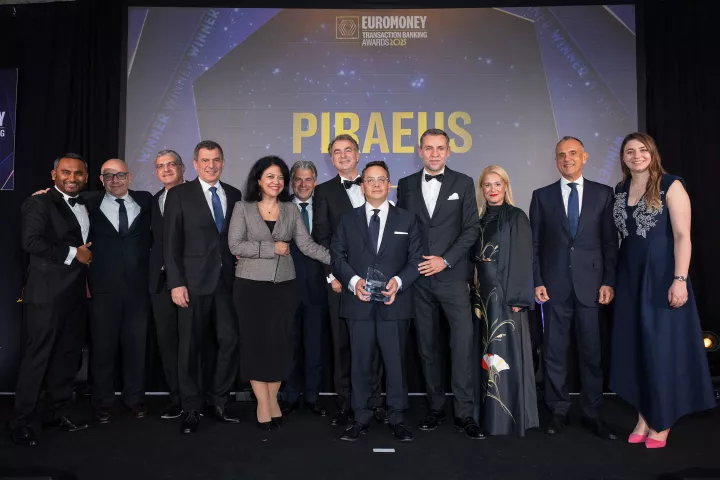 Η Πειραιώς αναδείχθηκε “Greece’s Best Cash Management Bank” στο πλαίσιο του θεσμού Euromoney Transaction Banking Awards 2025