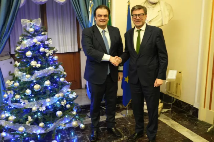 Συνάντηση Κυρ. Πιερρακάκη με τον Ιταλό ομόλογό του: Κοινή βούληση για περαιτέρω συνεργασία