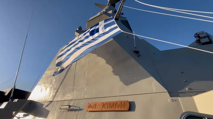 Παρών στην τελετή υποδοχής της φρεγάτας «Κίμων» ο Κυρ. Μητσοτάκης
