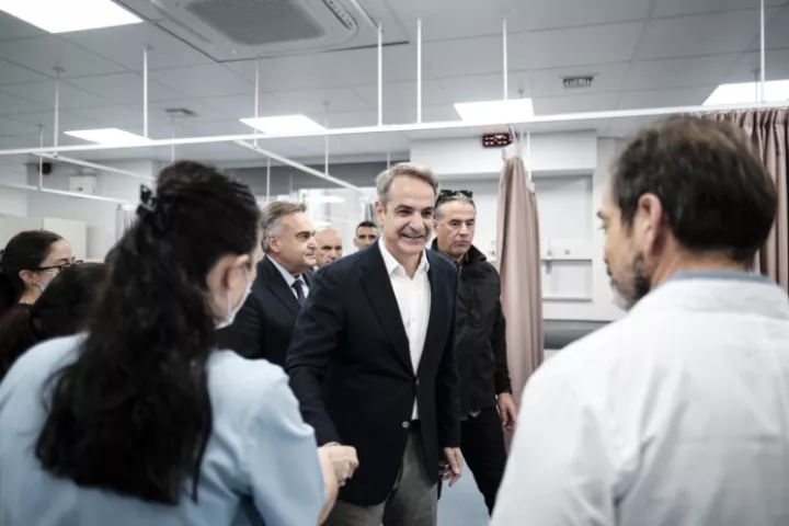 Επίσκεψη Κυρ. Μητσοτάκη στα εγκαίνια του ανακαινισμένου ΤΕΠ στο «Κοργιαλένειο - Μπενάκειο»