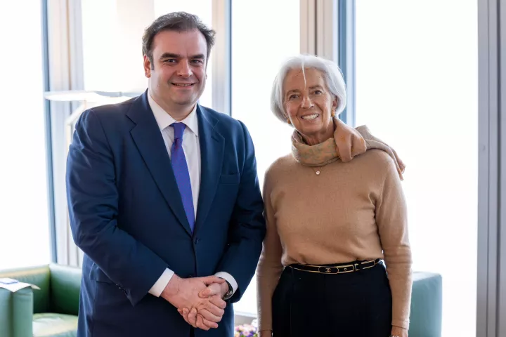 Κυρ. Πιερρακάκης: Συνάντηση με την Κριστίν Λαγκάρντ - Στο επίκεντρο η ενίσχυση της Ευρωζώνης