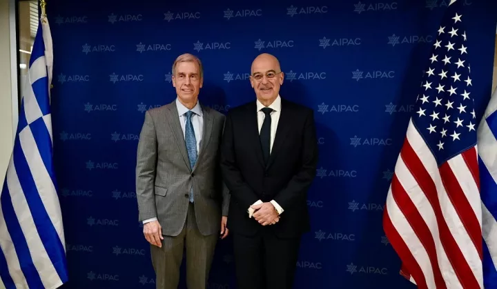 Συνάντηση Ν. Δένδια με τον εκτελεστικό διευθυντή του American Israel Public Affairs Committee