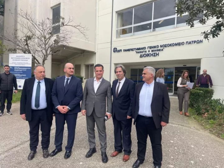 Σε εξέλιξη η επέκταση του ΤΕΠ και η πεζογέφυρα στο ΠΓΝ Πατρών – Επίσκεψη Υπουργού Υγείας