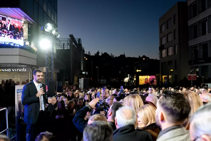 Πλήθος κόσμου στα εγκαίνια του πολιτικού γραφείου του Παύλου Μαρινάκη (pics)