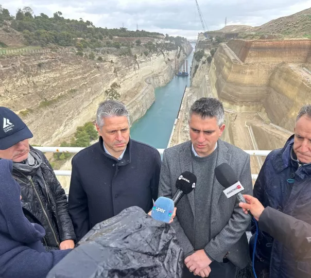 Χρ. Δήμας για Διώρυγα της Κορίνθου: Εντείνονται οι εργασίες με στόχο να ανοίξει τον Ιούλιο 