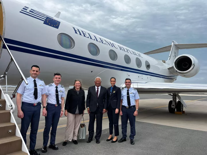 Αντόνιο Κόστα: Ευχαριστώ τον Κυρ. Μητσοτάκη και την Πολεμική Αεροπορία για τη διευκόλυνση του ταξιδιού μου στον Κόλπο