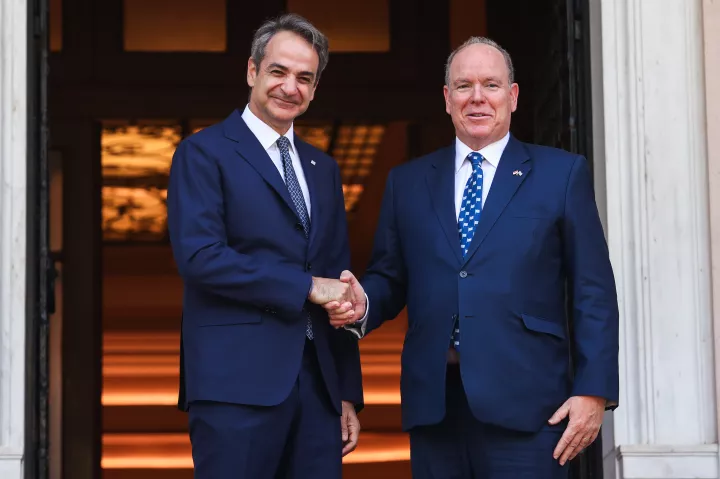 Συνάντηση Κυρ. Μητσοτάκη με τον πρίγκιπα Αλβέρτο Β' του Μονακό - Στο επίκεντρο τα θαλάσσια πάρκα (pics)