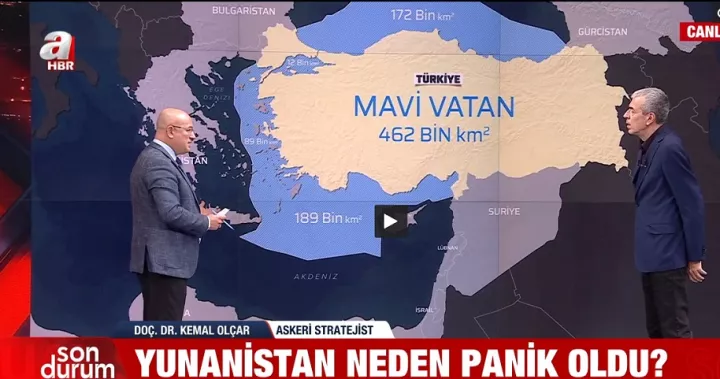 Τούρκοι αναλυτές για «Γαλάζια Πατρίδα»: Μπορούμε να βάλουμε σημαία σε 152 νησιά (vid)