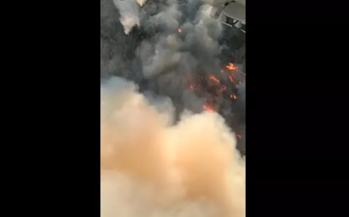 Eύβοια: Η κόλαση της φωτιάς μέσα από το κόκπιτ του Beriev 200